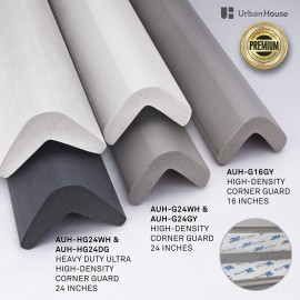 urbanhouse Ultra High-Density Heavy Duty Corner Guard Edge Protector & Bumper for Parking Garages, Workshops and Warehouses - Dark Grey, 24 Inches - 1 Each