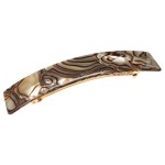 France Luxe Extra Long Rectangle Barrette - Onyx