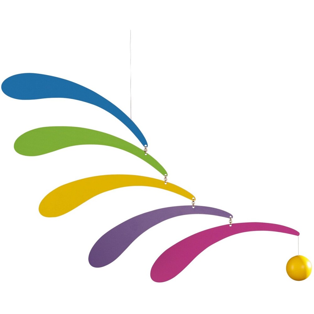 Flowing Rhythm Rainbow Hanging Mobile - 18 Inches - Handmade in Denmark by Flensted