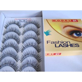 Model 21 False Eyelashes No. 18, 10 Pair