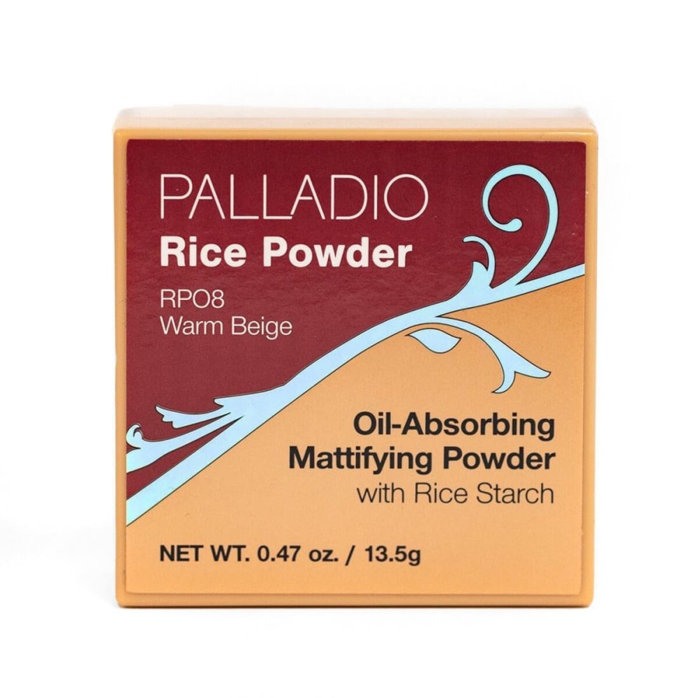 Palladio Rice Powder, Warm Beige, Loose Setting Powder, Absorbs Oil, Leaves Face Looking and Feeling Smooth, Helps Makeup Last Longer For a Flawless, Fresh Look