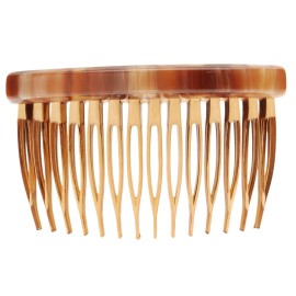 France Luxe Basic Side Comb - Caramel Horn