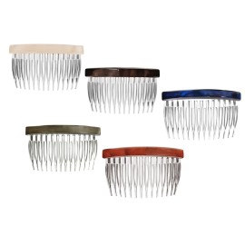 France Luxe Basic Side Comb - Caramel Horn France Luxe Basic Side Comb - Caramel Horn