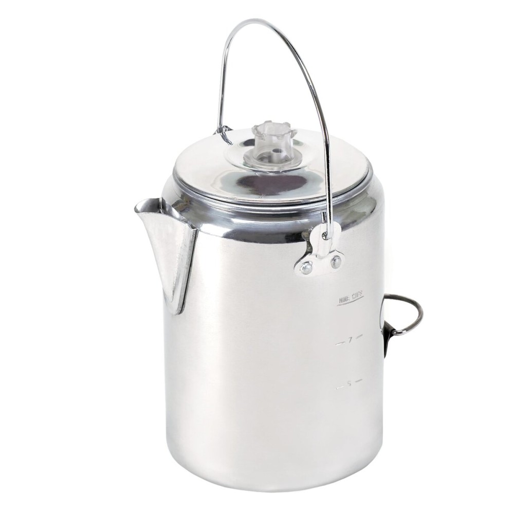 Stansport Camper\'s Percolator Coffee Pot 9 Cups (277) Silver