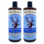 Dr. Woods Pure Peppermint Liquid Castile Soap with Organic Shea Butter, 32 Ounce (Pack of 2)