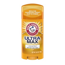 Arm & Hammer Ultra Max Advanced Anti-Perspirant & Deodorant, Invisible Solid, Unscented, Packaging May Vary, 2.6 oz (73.7 g) (Pack of 6)