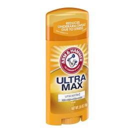 Arm & Hammer Ultra Max Advanced Anti-Perspirant & Deodorant, Invisible Solid, Unscented, Packaging May Vary, 2.6 oz (73.7 g) (Pack of 6)