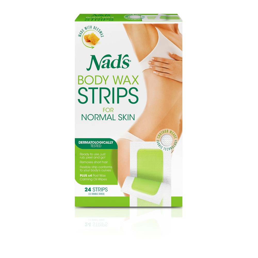 Nad\'s Hair Removal Strips, 24 Strips (Pack of 2)