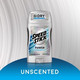 Speed Stick Power Antiperspirant Deodorant for Men, Unscented - 3 Ounce, Pack Of 6 (Packaging May Vary) Speed Stick Power Antiperspirant Deodorant for Men, Unscented - 3 Ounce, Pack Of 6 (Packaging May Vary)
