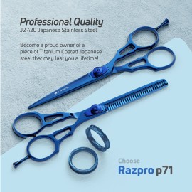 Suvorna Hair Cutting Scissors Professional with Thinning Shears for Hair | 2 Pcs Hair Shears | J2 Japanese Stainless Steel Professional Hair Scissors | 5.5 Hair Shear Professional.
