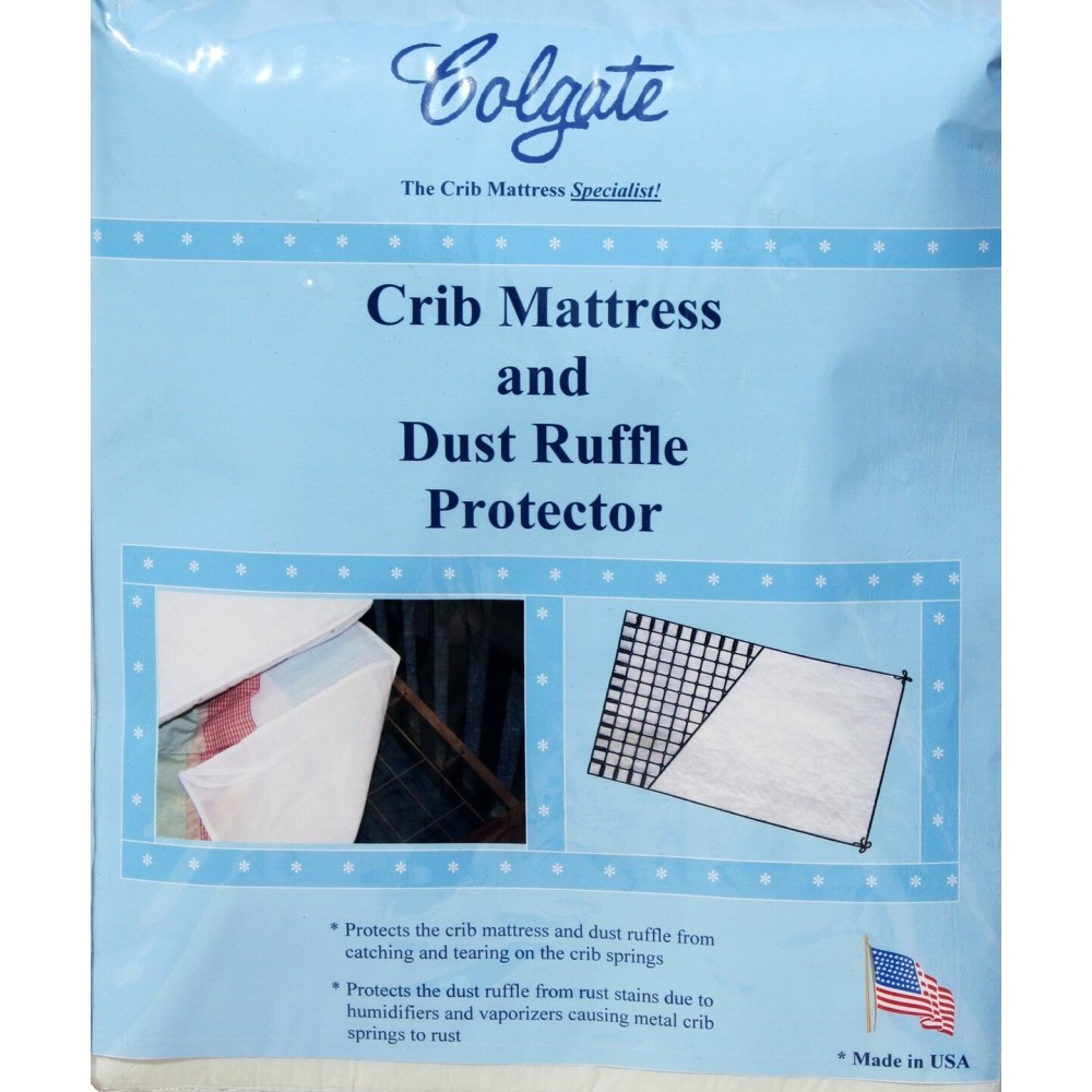 Colgate Crib Mattress and Dust Ruffle Protector - Waterproof Pad Protects Mattress from Tears and Rust Stains