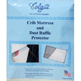 Colgate Crib Mattress and Dust Ruffle Protector - Waterproof Pad Protects Mattress from Tears and Rust Stains