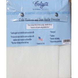 Colgate Crib Mattress and Dust Ruffle Protector - Waterproof Pad Protects Mattress from Tears and Rust Stains