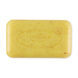 Pre de Provence Artisanal Soap Bar, Natural French Skincare, Enriched with Organic Shea Butter, Quad Milled for Rich, Smooth & Moisturizing Lather, Lemongrass, 5.3 Ounce