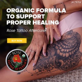 USDA Organic Rose Tattoo Aftercare - with Bulgarian Rose Oil -40ml/1.35fl.oz.