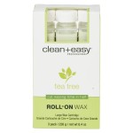 Clean + Easy Large Tea Tree Creme Wax Refill For Facial And Body Hair Removal - 3 pack