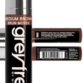 Greyfree Root touch up hair mascara temporary cover conceal gray roots hair lines eyebrows mens mustache and beards Medium-Brown Greyfree Root touch up hair mascara temporary cover conceal gray roots hair lines eyebrows mens mustache and beards Medium-Brown