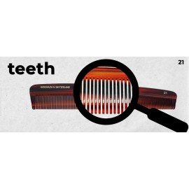 Speert 21 Handmade Narrow Tooth Comb Tortoise Havana Acetate Fine Straight Thin Detangling Parting Grooming Teasing Hair Styling Hairdresser Barber Hairdressing Wet Dry Pocket Travel Women Men Kids