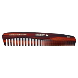 Speert 62 Handmade Wide Narrow Tooth Comb Tortoise Havana Acetate Thick Coarse Curly Thin Fine Straight Hair Detangling Parting Grooming Teasing Hair Styling Hairdresser Barber Hairdressing Wet Dry
