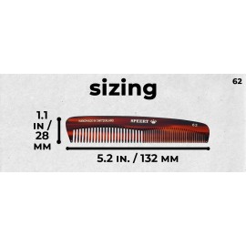 Speert 62 Handmade Wide Narrow Tooth Comb Tortoise Havana Acetate Thick Coarse Curly Thin Fine Straight Hair Detangling Parting Grooming Teasing Hair Styling Hairdresser Barber Hairdressing Wet Dry Speert 62 Handmade Wide Narrow Tooth Comb Tortoise Havana Acetate Thick Coarse Curly Thin Fine Straight Hair Detangling Parting Grooming Teasing Hair Styling Hairdresser Barber Hairdressing Wet Dry