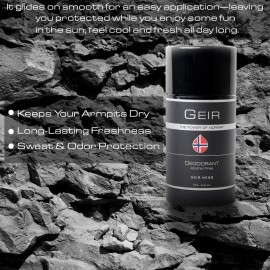 Geir Ness Men Deodorant - Alcohol and Aluminum Free Deodorant - Odor Protection for Sensitive Skin - Light and Long Lasting Cool and Clean Scent Geir Ness Men Deodorant - Alcohol and Aluminum Free Deodorant - Odor Protection for Sensitive Skin - Light and Long Lasting Cool and Clean Scent