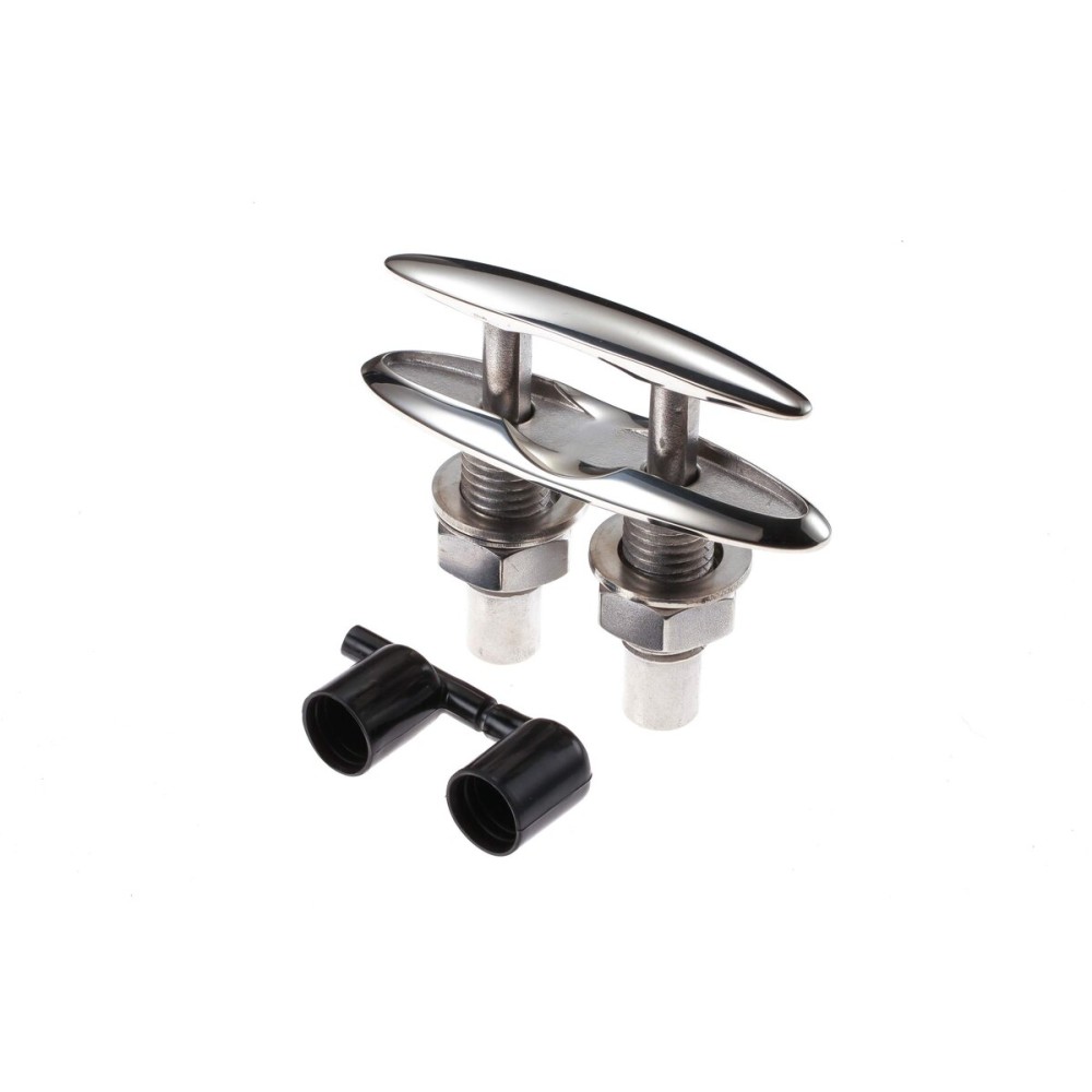 Attwood 66517-1 Retractable Low-Profile Stainless Steel Marine Boat 6-Inch Neat Cleat