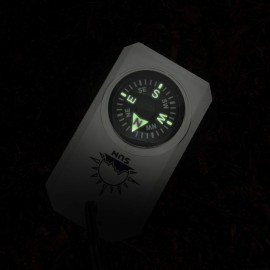 MiniComp - Zipperpull Mini Compass with Split Ring | Easy-to-Read Compass for Jacket, Parka, or Pack