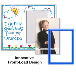 Picture Frame for Grandpa | I Get My Good Looks from My Grandpa | Classic Crayola Cute Picture Frame | Measures 8.25 x 7 in | Holds a 3.5 x 5 inch Photo | Easy to Mail