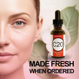 NuFountain C20 HAND CRAFTED 20% L-Ascorbic Acid Serum. 1 Fluid Ounce. Made Fresh When Ordered