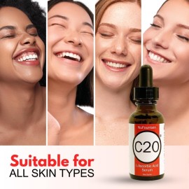NuFountain C20 HAND CRAFTED 20% L-Ascorbic Acid Serum. 1 Fluid Ounce. Made Fresh When Ordered