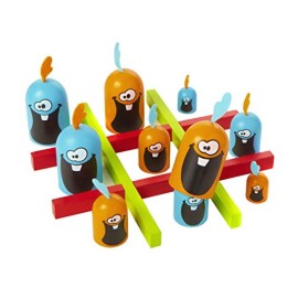 Gobblet Gobblers Fun Strategy Board Game - Award Winning Kids and Family Friendly Educational Board Game by Blue Orange Games- THE ORIGINAL GAME, All Wooden - 2 Players for Ages 5+