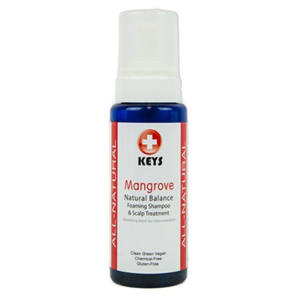 Keys Mangrove All Natural, Vegan, Chemical-Free Foaming Shampoo and Scalp Treatment, Cleansing Conditioning for All Hair Types, No Sulfates, No Dimethicone, 100% Biodegradable, 7.1 ounces