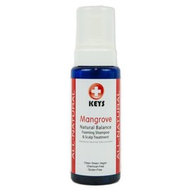 Keys Mangrove All Natural, Vegan, Chemical-Free Foaming Shampoo and Scalp Treatment, Cleansing Conditioning for All Hair Types, No Sulfates, No Dimethicone, 100% Biodegradable, 7.1 ounces