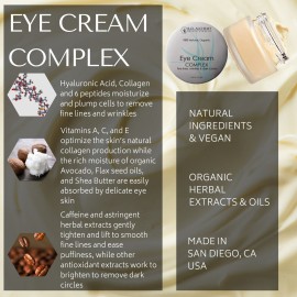RD Alchemy - Natural & Organic Eye Cream Complex - Best Eye Cream for Dark Circles, Wrinkles, & Eye Bags. Anti Aging Retinol & Peptides Lighten Dark Circles & Smooth Fine Lines & Crow\'s Feet
