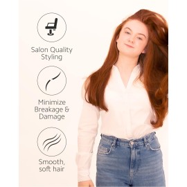 Ibiza Hair Round Boar Bristle Brush (G5-70mm) | Hybrid Swirled Boar & Carbon Fiber Nylon Bristles with Cork Handle | Ideal for Coarse & Frizzy Hair | Adds Texture & Shine for Medium to Long Styles