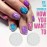Custom Body Art Airbrush Nail Stencils - Design Series Set  2 Includes 20 Individual Nail Art Template Sheets with 16 Designs Each for a Total 320 Patterns