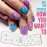 Custom Body Art Airbrush Nail Stencils - Design Series Set  9 Includes 20 Individual Nail Art Template Sheets with 15 Designs Each for a Total 300 Patterns