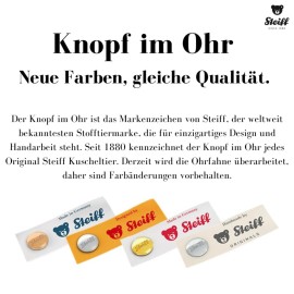 Steiff Elmar Teddy Bear Plush Toy, 12, Golden Brown, Handmade Quality, Poseable Arms and Legs