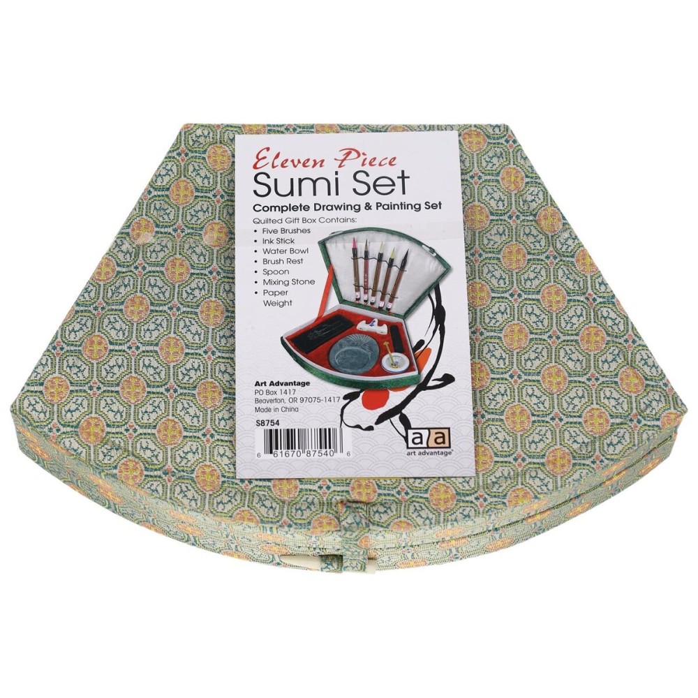 ART ADVANTAGE 25821Art Advantage Sumi Ink and Brush Set, 12-Piece