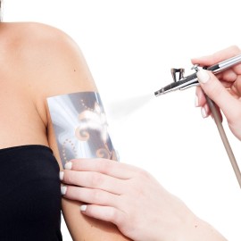 Custom Body Art 8-Ounce White Temporary Airbrush Tattoo Body Art Paint Alcohol Based