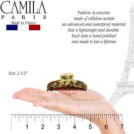 Camila Paris MP30 French Hair Clip for Women Thick Hair for Long Curly Wavy Hair, Black, Girls Hair Claw Clips Fashion Styling Hair Accessories for Women, Strong Hold No Slip Grip, Made in France