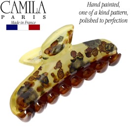 Camila Paris MP30 French Hair Clip for Women Thick Hair for Long Curly Wavy Hair, Black, Girls Hair Claw Clips Fashion Styling Hair Accessories for Women, Strong Hold No Slip Grip, Made in France