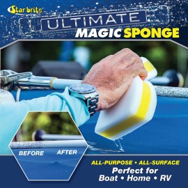 STAR BRITE Ultimate Magic Sponge - Boat Scuff Eraser Melamine Scrubber with Reinforced Core - 2 Pack (041000)