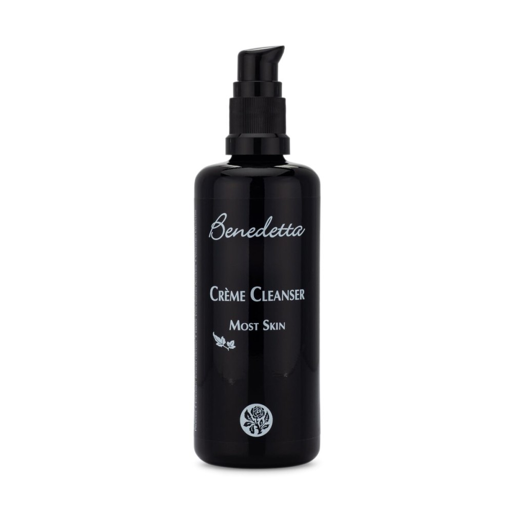 Benedetta Rosemary & Geranium Crme Cleanser - Most Skin, Balances & Detoxifies, Activates Circulation, Promotes Elasticity, Exfoliates, Dark Spots, Anti-aging, 3.4 oz (100 ml)