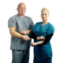 Tatjacket Tattoo Cover Up Concealer Sleeve, 2-PACK, Full Arm coverage, UPF 50 Protective, Slip Free, for Men & Women (Unisex), LARGE, BLACK