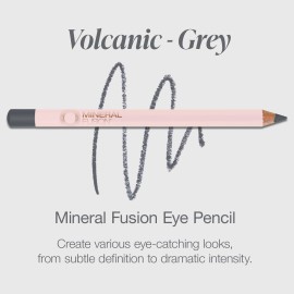 Mineral Fusion Eye Pencil, Grey Eyeliner with Soothing Chamomile, Meadowfoam & Vitamin E, Velvety Smooth, Hypoallergenic Eye Makeup to Line & Define, Long-Lasting Eyeliner Pencil, Volcanic, 0.04 Oz Mineral Fusion Eye Pencil, Grey Eyeliner with Soothing Chamomile, Meadowfoam & Vitamin E, Velvety Smooth, Hypoallergenic Eye Makeup to Line & Define, Long-Lasting Eyeliner Pencil, Volcanic, 0.04 Oz