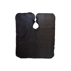 Betty Dain Jumbo Shampoo Cape, 45 W x 54 L, Waterproof and Stain-resistant Vinyl, Soft Nylon Neckband, Touch-and-close Fastener, Machine Washable, Black