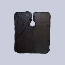 Betty Dain Jumbo Shampoo Cape, 45 W x 54 L, Waterproof and Stain-resistant Vinyl, Soft Nylon Neckband, Touch-and-close Fastener, Machine Washable, Black