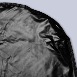 Betty Dain Jumbo Shampoo Cape, 45 W x 54 L, Waterproof and Stain-resistant Vinyl, Soft Nylon Neckband, Touch-and-close Fastener, Machine Washable, Black