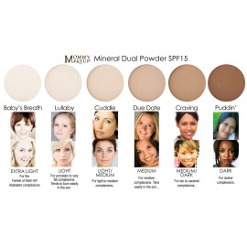 Mineral Dual Powder - 4-in-1 Pressed Mineral Foundation with SPF 15 for Flawless Glow - Oil-Free, Talc-Free, Gluten-Free, 0.45 oz (Due Date - Medium) by Mommy Makeup Mineral Dual Powder - 4-in-1 Pressed Mineral Foundation with SPF 15 for Flawless Glow - Oil-Free, Talc-Free, Gluten-Free, 0.45 oz (Due Date - Medium) by Mommy Makeup